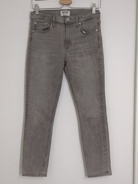 AGOLDE Sophie High-Rise Crop Skinny in Gray Wash